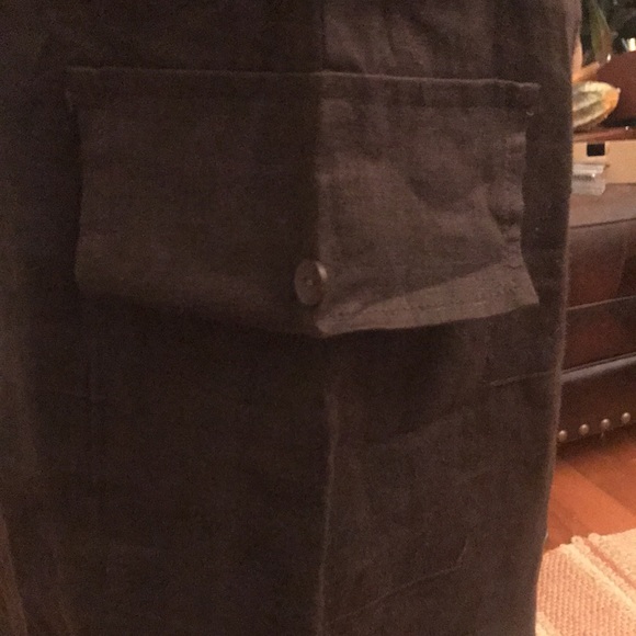 Midi skirt Linen Brown Sz - S - Picture 6 of 11